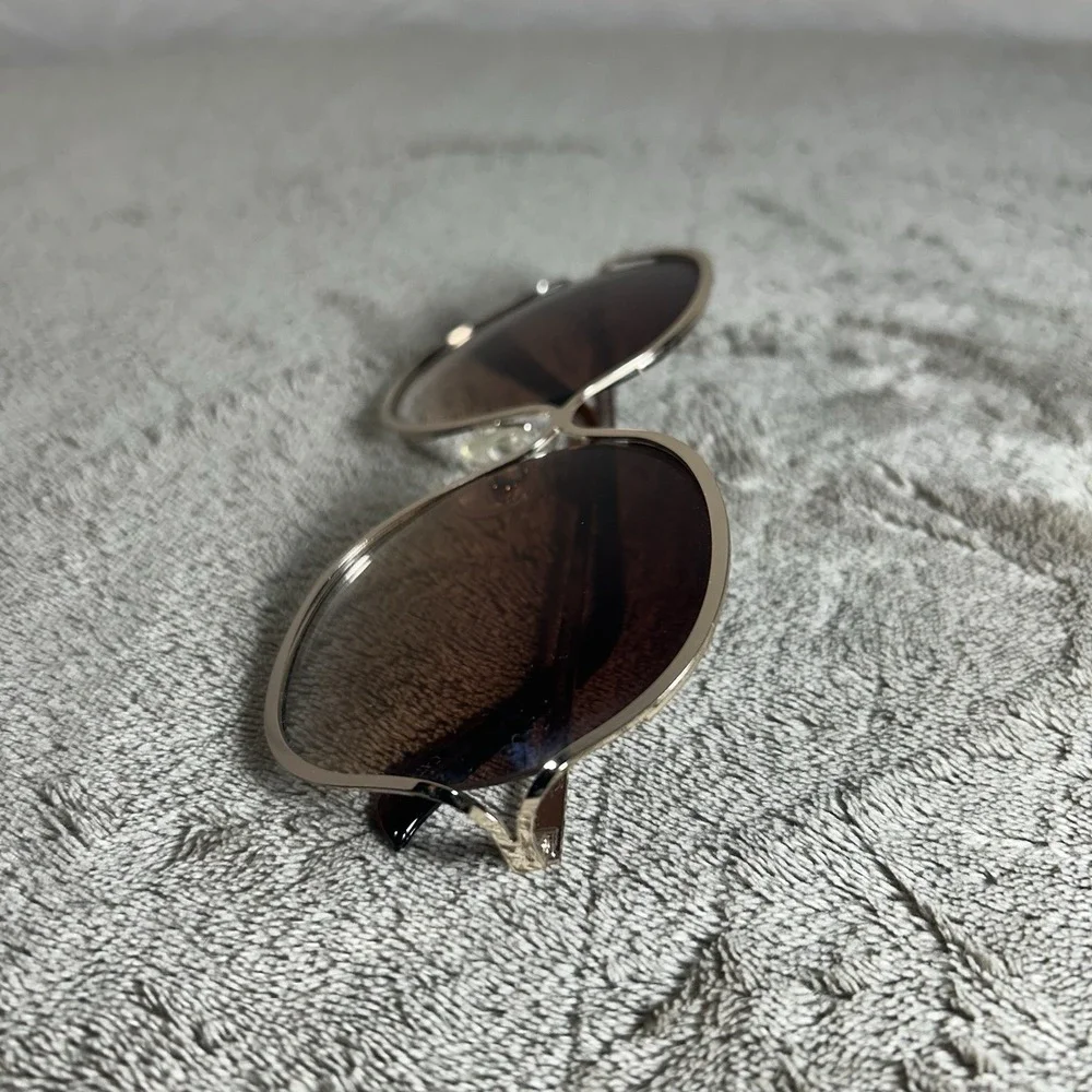 Cato Oversized Brown Gradient Sunglasses Women Gold Tone Fashion Shades